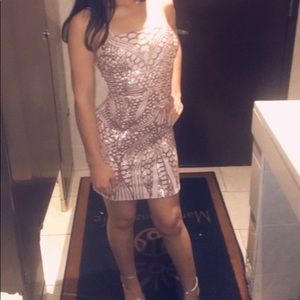 ROSE GOLD SEQUIN DRESS